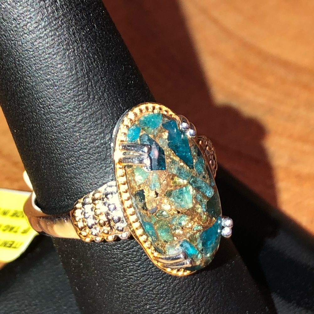 SOLD NWT Matrix Neon Apatite Route Ring - Picture 4 of 8
